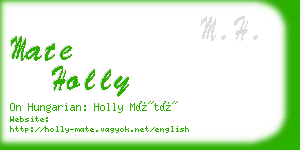 mate holly business card
